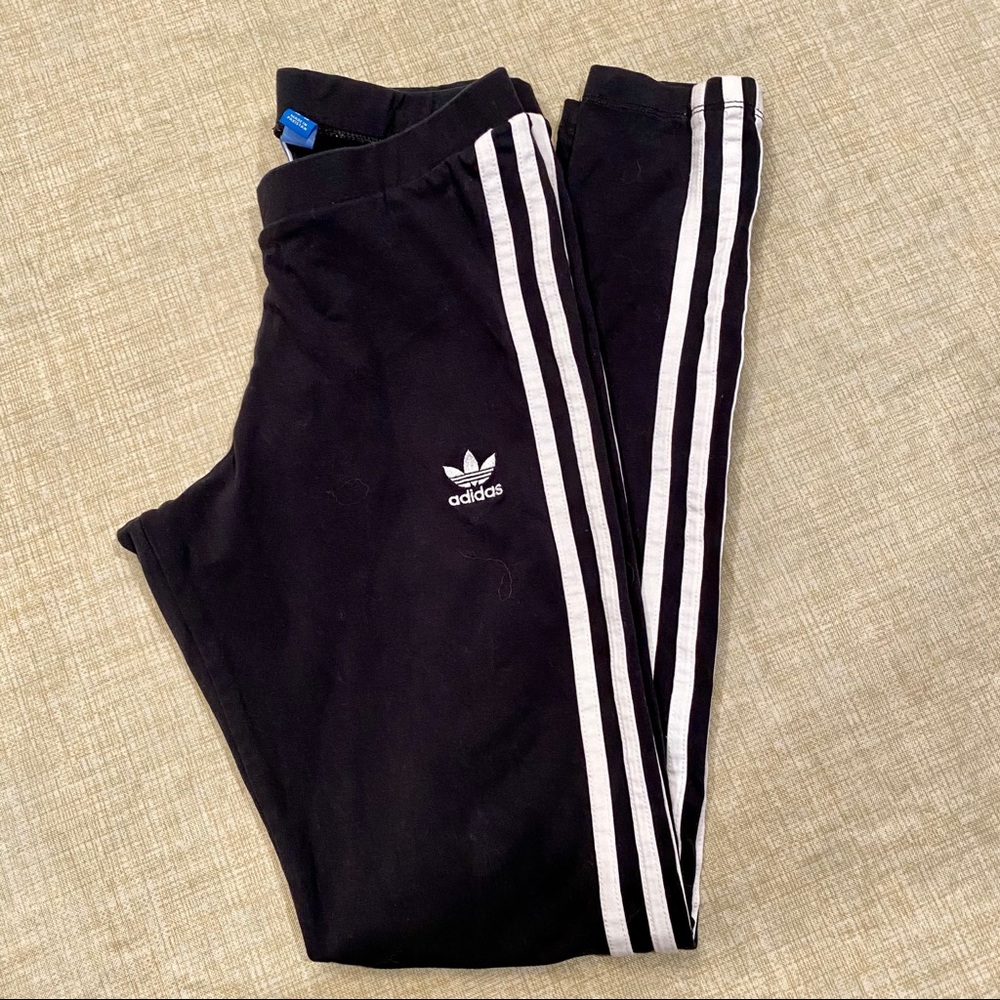 Women’s Adidas 3 Stripes Leggings XS Black/White